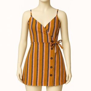 Striped Wrap Mini dress